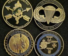 UNITED STATES, military challenge/ commerative coins.