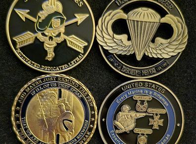 UNITED STATES, military challenge/ commerative coins.