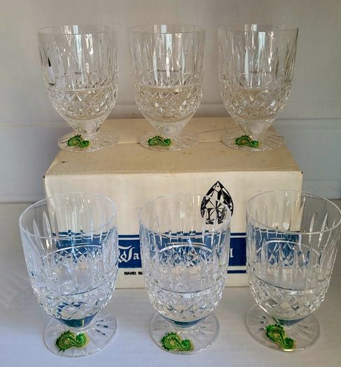 Waterford Crystal Glasses Set of 6 Unused Original Box Made in Ireland
