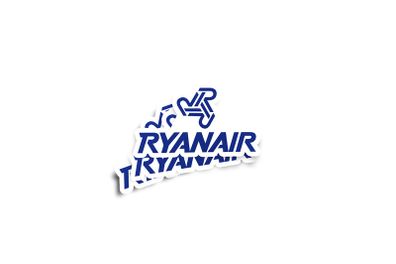 Ryanair Old Logo Glossy Stickers 2-Pack