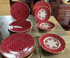 Nicholas Mosse  Red Lawn Everyday / lunch plates and dessert plates . All first quality just displayed in my dresser . Selling separately or together