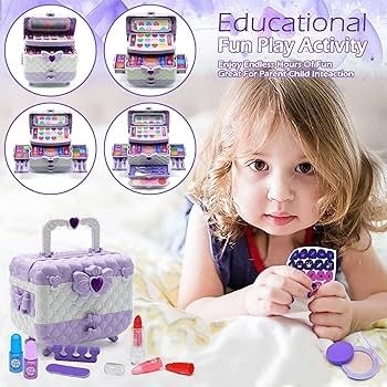 Kids Makeup Sets Girls Toys - unicorn gifts for girls Washable Make Up Starter Kit, Childrens Princess Pretend Play Games kids Toys Presents, Little Girl Birthday Gifts Set For Age 4-12 Year Old