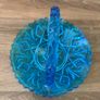 Vintage Pressed Blue Glass Bon Bon Dish Image 5