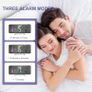 LED Projection Alarm Clocks Digital Clock for Bedroom 180 Rotatable Projector Colorful Digit Display Snooze Temperature 12/24H 4-Level Adjustable Brightness Night Mode for Home Office Decor Image 5
