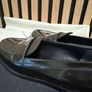 Women Prada Brushed Leather Loafers Image 4