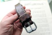 Vintage Swiss Army Military Issued Utility Leather Belt 1950s