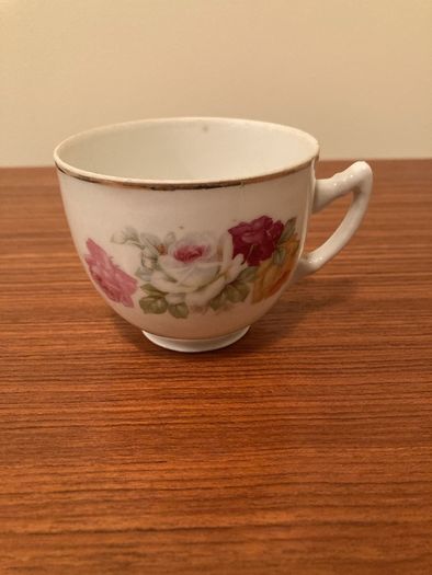Vintage small Belleek Vase with Antique Bone China Bowl & Cup