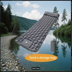 Outdoor Inflatable Sleeping Pad | 1-Minute Quick Inflation + Extra Thick Puncture-Proof | Essential for Camping / Hiking / Picnics | Lightweight Portable Foldable Moisture-Proof Mat | Must-Have Outdoor Gear for Summer Trips | Includes Matching