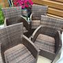Garden Top glass table and x6 wicker chairs Image 5