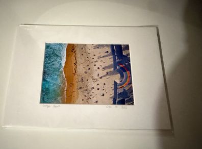 Coogee Beach Art Print A4 Mounted Photography