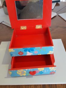 Childs jewellery box wooden