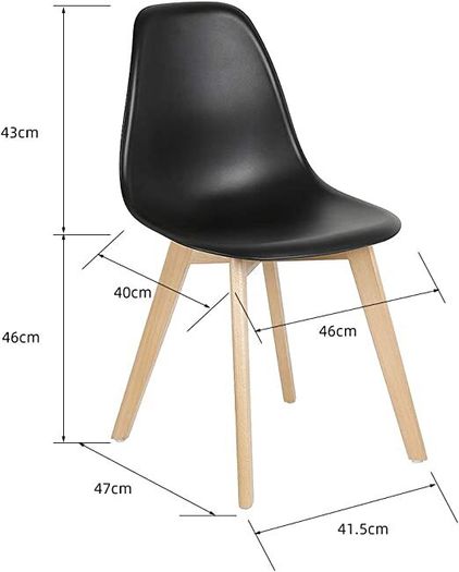 SALE SET OF 8 Dining Chairs with Solid Beech Wood Legs