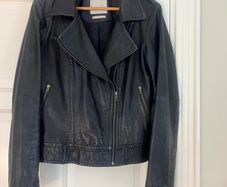 Yaya Women Navy Leather Jacket