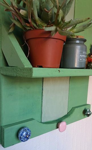 NEW :Rustic Floating Shelf / Coat & Hat Rack