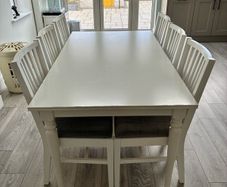 white kitchen table and chairs