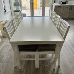 white kitchen table and chairs