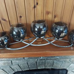 Glass candle holder