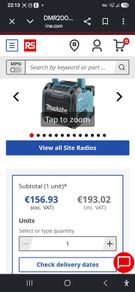 Makita DMR 200 Bluetooth Speaker 10.8v