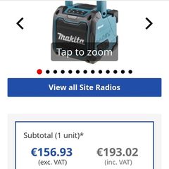 Makita DMR 200 Bluetooth Speaker 10.8v