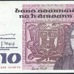 Ireland | 10 Pounds | 1979 | P.72a | CLC 921310 | aUNC