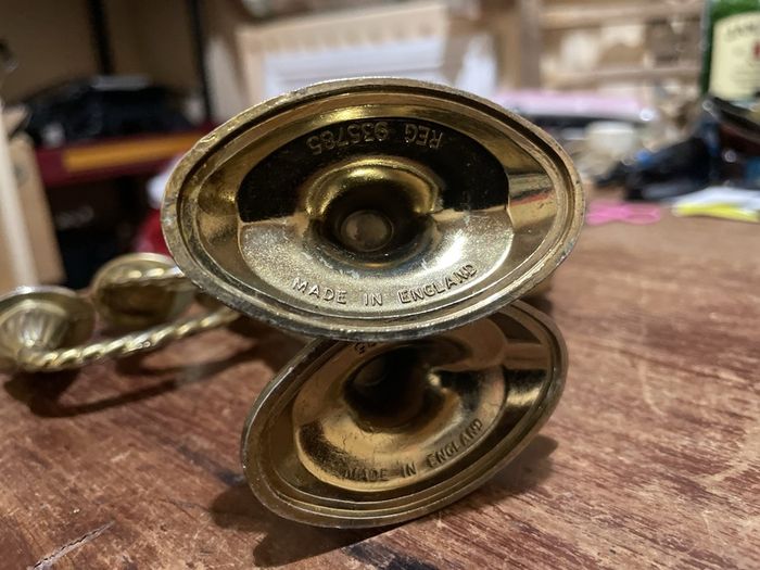 Vintage mini brass candle holders