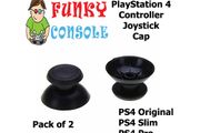 PS4 Controller Replacement Joystick Thumb Stick Caps Black PlayStation 4 Pack 2