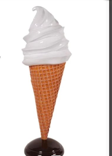 ice cream sign about 5 foot and with light