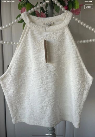 top Bnwt size 10 cream top river island