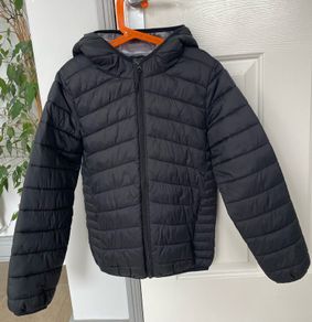 M&S Boys Black Puffer Jacket (Age 9-10)