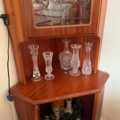 Vintage Mid Century Mahogany Corner Unit