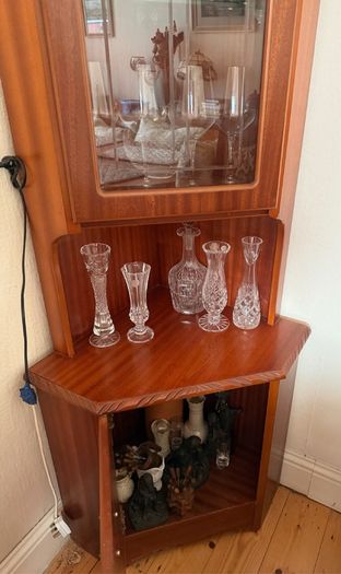 Vintage Mahogany Corner Unit
