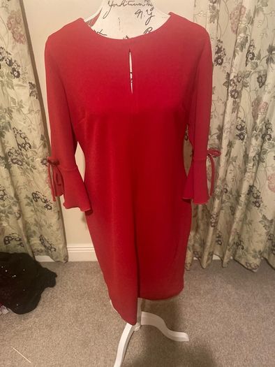 Red dress from the Estelle Collection