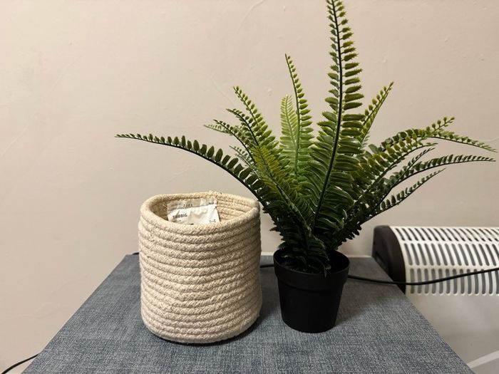 Artificial potted plant + Basket