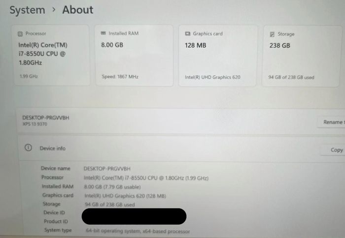 Dell XPS 13 + Dell dock station
