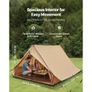 Camping Hot Tent, 2 Persons Cabin Tent with Stove Jack & Poles, Waterproof Winter Tents Shelters with Fireproof Ground Mat Image 2
