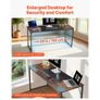 Computer Desk, 160 cm Office Gaming Desk for Home Office, Writing Study Work Modern Simple Table with Metal Frame for Large Legroom Image 3