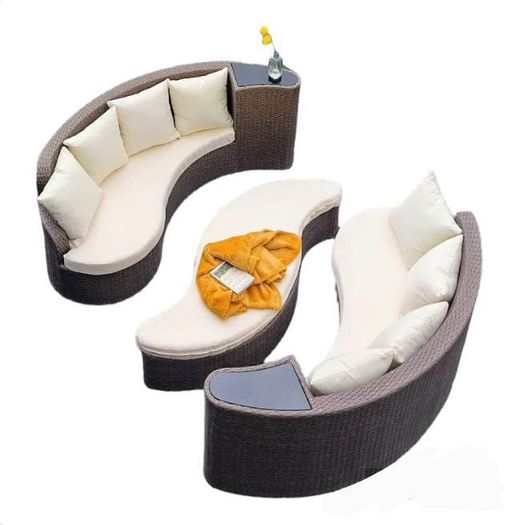 Garden furniture rattan day bed sofa set