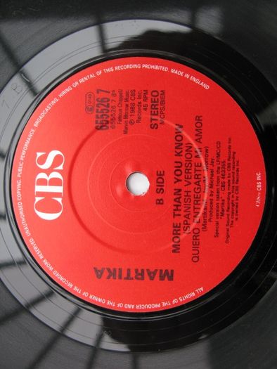 Classic Vinyl 45 Martika 7'' Remix 'More than you know''