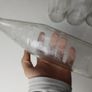 301 - Set of 4 Vintage Floral Decorative Collectible Clear Glass Tall Big Bottles Image 2