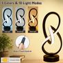 2 Unique Spiral-designed Desk Lamps with USB-powered Three-color Adjustable Warm and Romantic LED Lights, Suitable for Bedroom, Living Room, Study, and Hotel Room Bedside Decoration Image 3