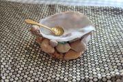 Hand crafted Oyster shell salt crock