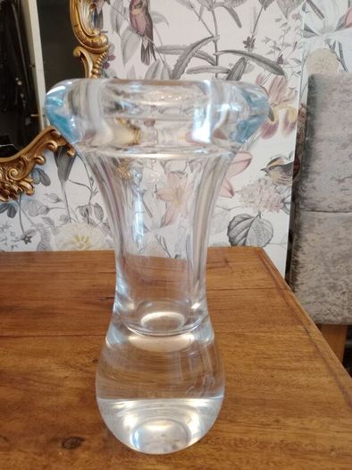 Studio Hand Blown Free Form Vase. Very Heavy.