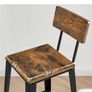 Vintage  Bar Stools Set of 2 with Backrest Steel Frame Image 7