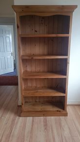 Solid Pine Bookcase / Display Shelving Unit