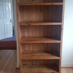 Solid Pine Bookcase / Display Shelving Unit