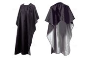 Professional Cape Barbers Gown Hair Cutting Apron - BLACK / SILVER Waterproof Hair Cutting Cape