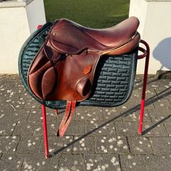 Berney's Grand Prix Olympic Saddle - 17in, Havana Brown, MW