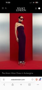 SOLACE LONDON Amari maxi dress - Aubergine