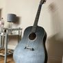 tanglewood black bird acoustic guitar and hard case Image 2