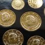 Belgium 24k Gold gilt euro coins set & Rhodium gilt Atomium Brussels medal limited edition Image 2